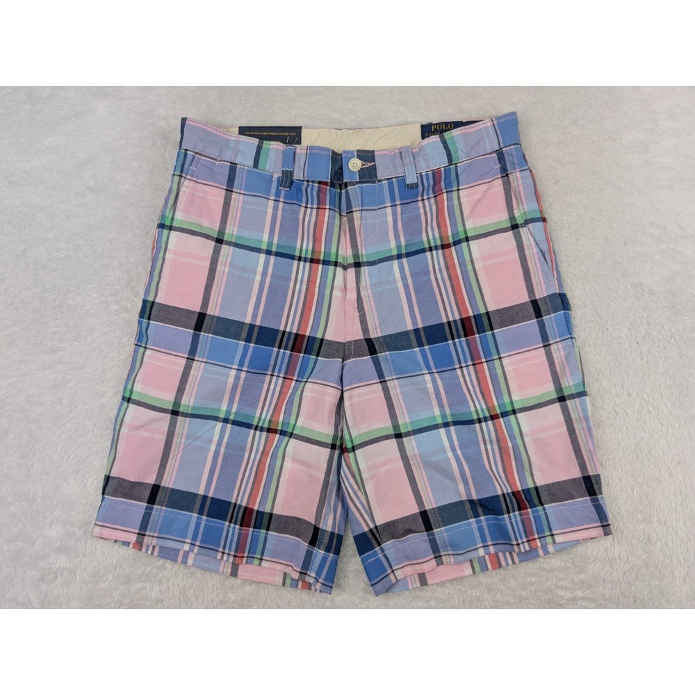 Polo Ralph Lauren Shorts Classic Fit Size 31(32) x8.5" Multicolor Plaid Chino